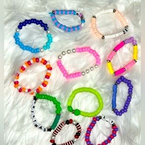 Homemade bracelets, perfect for kids or anyone.